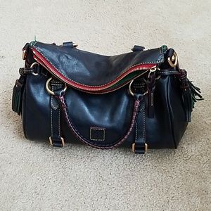 Dooneu Bourke Florentine Satchel/Navy/Small